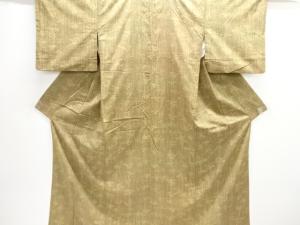 アンティーク　枝葉模様織り出し手織り紬着物